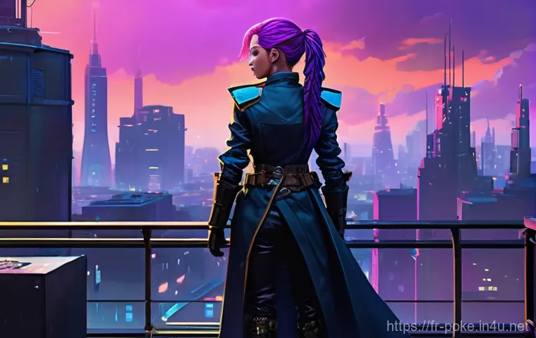 애니메이션에서 재해석된 게임 스토리 - **Arcane-Inspired Piltover Rooftop Vigil**
    "A detailed, painterly style animation image, highly ...