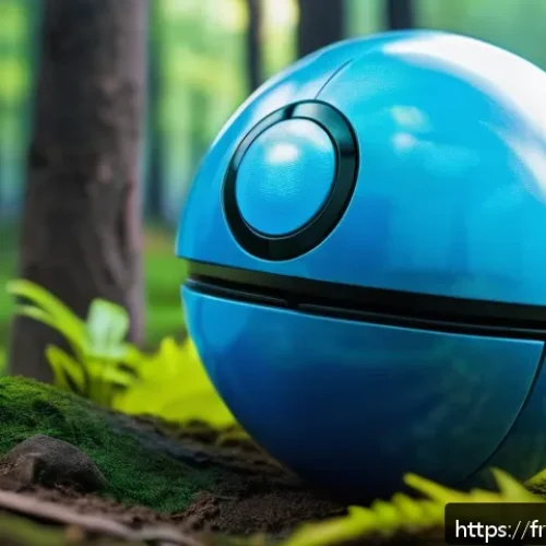 애니 속 등장하는 다양한 포켓볼의 역할 - A detailed close-up of a Quick Ball in action during the first turn of a Pok&eacute;mon battle, glowing wit...