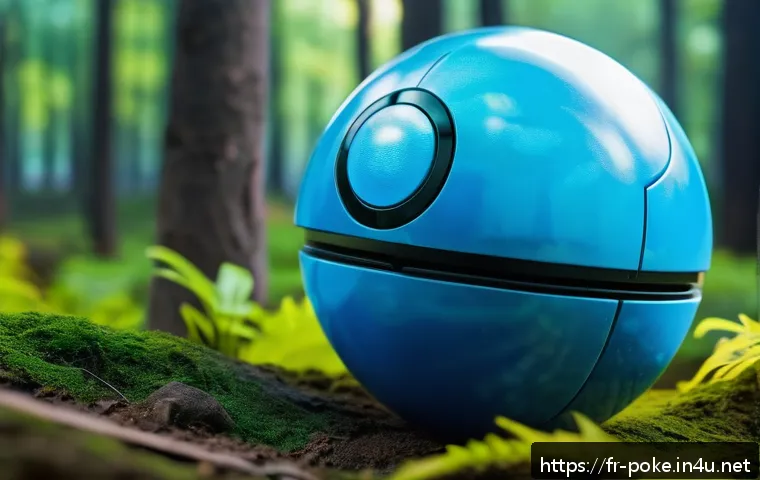 애니 속 등장하는 다양한 포켓볼의 역할 - A detailed close-up of a Quick Ball in action during the first turn of a Pok&eacute;mon battle, glowing wit...