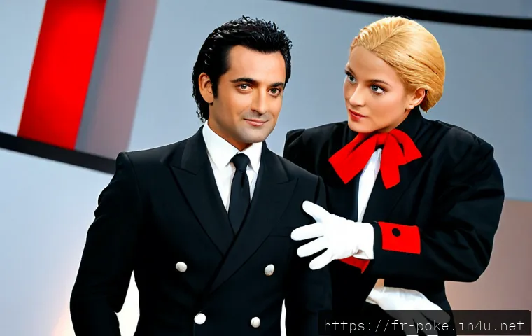 Home 17 로켓단의 캐릭터 분석 무인편부터 현재까지 - Photorealistic editorial scene of three theatrical villain-team performers in a Paris television stu...